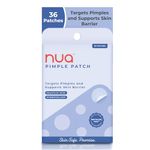 Nua Pimple Patch | 36 Hydrocolloid and Salicylic Acid Patches | Absorbs Oil, Prevents Scarring | Overnight Treatment | For All Skin Types | Acne Patches for Face
