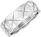 Shapes Studio 18k Gold Plated Rings for Women,Crush Wide Band Gold Plated Ring, Stacking Rings, Wedding Band Minimalist Style (silver narrow, 6)