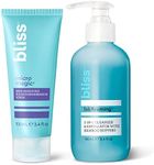 Bliss Exfolating Duo: Bliss Micro Magic- Skin-renweing Microdermabrasion scrub &Fab Foaming 2-in-1 Cleanser and Exfoliator with Bamboo Buffers