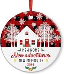 New Home New Adventures New Memories 2024 Ceramic Christmas Ornament, New House Keepsake Gift, Homeowner Gift Ideas, Housewarming Gift, Christmas Tree Hanging Decorations