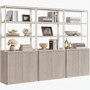 SICOTAS Book Shelf Fluted Bookshelf 71" Tall Bookcase with Doors Storage 5 Tier Mid Century Modern Bookshelves Large Shelves Metal Book Cases for Living Room Office Kitchen Library