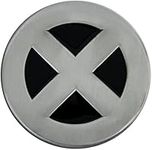 Fun Buckles Unisex-Adult's X-Man Die Cast Pewter Finish Enameled Belt Buckle, Silver, 1