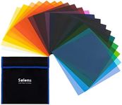 Selens 20pcs Color Gel Filter for Lighting Effect, 10x10 Inches Photography Color Correction Kit for Photo Video Studio, 20 Assorted Colors, Lighting Filters Transparent Color Sheet Filter Sheet Gels