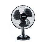 Status: 12 Inch Oscillating Black Portable Fan / 3 Speed Adjustable Angle Fan/Powerful Airflow for Heat Waves, Easy Mobility, for Any Room from Bedroom to Office / S12BDESKFAN1PKB