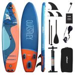 Quashley Inflatable Stand Up Paddle Board - All-Round SUP for Yoga,Fishing,Touring | Portable,Stable,Lightweight with Non-Slip Deck & Paddle for Beginners & Family Fun B/O