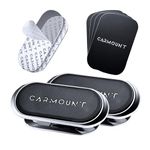 CARMOUNT 2 Pack Magnetic Phone Holder for Car | Minimal Dashboard Mount F1 | Ultra Strong 8X N52 Magnets | 360 Degree Rotation & 30 Degree Tilt | Universal Smartphone Dash Mount for All Cell Phones