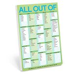 Knock Knock All Out of Grocery List Note Pad (Pastel/Original) - Magnetic All Out of Pad List Note Pad With Magnet, 6 x 9-inches