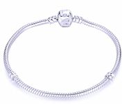 RKC Jewelz 21cm Silver Plated Pandora style Snake chain CHARM BRACELETS For Women Girls