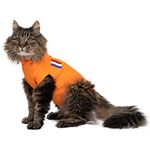 MPS Medical Pet Shirt Cat, Surgery Recovery Suit, Orange, XX-Small