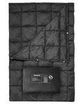 KingCamp XL Oversize Packable Lightweight Travel Down Alternative Warm Camping Blanket, Large Compact Outdoor Waterproof Insulated Blanket for Airplane, Hiking, Backpacking, Stadium, Park, Black