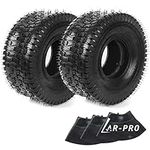 AR-PRO Combo Pack 15x6.00-6 Lawn Mower Tires (2 Tires+3 Tubes) - 4 Ply Replacement Tires and Tubes Heavy Duty for Lawn Garden Yard Tractors and ATVs