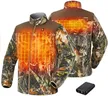 TIDEWE Men’s Heated Jacket Fleece with Battery Pack, Truetimber Rechargeable Coat for Hunting (Camo, Size XXXL)