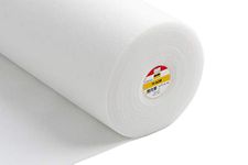 Vlieseline H630 Volume Fleece Batting - Low Loft, Iron-On Fusible, for Sewing, Quilting, Patchwork and Crafting - 90cm Width - White - Half Metre