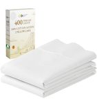 California Design Den Standard Queen Size Pillowcase Set - 400 Thread Count, 100% Cotton Sateen, Set of 2 Pillow Covers, Breathable, Cooling, Soft for Quality Sleep - Antique White