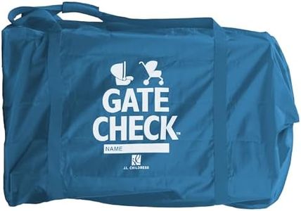 J.L. Childress Gate Check Bag for Single & Double Strollers - Stroller Bag for Airplane - Large Stroller Travel Bag for Airplane - Air Travel Stroller Bag - Blue