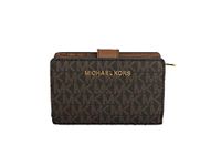 Michael Kors Jet Set Travel Medium Bifold Zip Coin Wallet - Brown