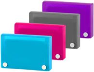 3" X 5" Index Card Case Holds 100 Cards Includes Business Card/Index Holder and 5 Tab Dividers Comes in Assorted Color – (Pack of 4) By (Emraw)