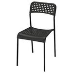 Ikea ADDE Polypropylene plastic Chair, Black