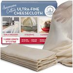 American Cotton Ultra-Fine Cheesecloth for Straining - 6 x 6.5 ft Length - Reusable Filter Cooking Cloth - Table Dressing and Halloween Costumes