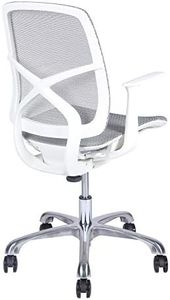 NXTGEN MISURAA Imported Criss Cross Mid Back Ergonomic Office and Home Chair with Korean Mesh Seat and Back, Built in Seat Mechanism and Lumbar Supporting Back (White)