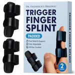 Dr. Frederick's Original Trigger Finger Splint - 2ct - Finger Splint for Trigger Finger Pain - Mallet Finger Splint - Finger Brace for Arthritis, Injury, Sprain - Fits Index, Middle, & Ring Finger