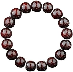 Jefuzh 保真印度小叶紫檀 Rosewood with small leaves Sandalwood Beads Bracelet 手串满金星老料佛珠男女款檀木念珠手链 H-883