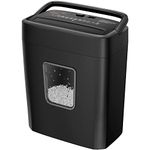 Bonsaii Micro-Cut Paper Shredder, 6-Sheet Capacity for Home and Office Use – Shreds Credit Cards, Staples, and Clips – Compact Design with Portable Handle and 16L Wastebasket (C261-D)