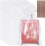 4 Pack Large Clear Plastic Bags, 40