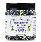 VY VedaYug Blue Butterfly Pea Flower Tea 100 Gram | Making ICE and Herbal Tea with ANTI-OXIDANT, Caffeine Free | Natural Colourant | Use with Green Tea - 100g