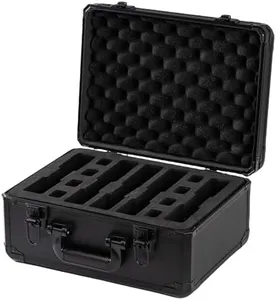 Hard Gu n Case 5 Pisto l and 8 Magazin e Pre-Cut Heavy Duty Waterproof CaseComes with sponge liner to Help Prevent