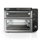 Ninja DCT401 12-in-1 Double Oven with FlexDoor, FlavorSeal & Smart Finish, Rapid Top Convection and Air Fry Bottom, Bake, Roast, Toast, Air Fry, Pizza and More, Stainless Steel