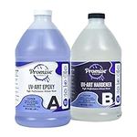 Promise Epoxy - 1 Gallon Kit of Crystal Clear, Table Top & Bar Top Epoxy Coating UV Art Formula, Enhanced UV Resistance for TableTops & Resin Art - Perfect for DIYers, Home Decor