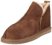 Shepherd of Sweden - Annie Sheepskin Slippers - Women - 100% Real Sheepskin - Comfort - Soft and Warm - Fluffy - Antique cognac - 6.5 UK