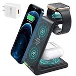 Wireless Charger Station,3 in 1 Qi Wireless Charger Holder for iWatch iPhone Airpods,Wireless Charger for iPhone 12 Pro MAX/11/11Pro/11 Pro MAX/X/XS/8P/8