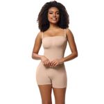 INVOGUE SHOP Strapless Bodysuit Bodyshaper | Shapewear Seamless Sculpting Body Shaper | Bodysuit Bodyshaper | Slay with Confidence | Compression Control for All-Day Comfort (Large, Beige)