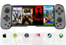 Wireless Controller for iPhone/Android/PC/iPad/Tablet/APPL Arcade MFi Games/Switch/PS4, Support Streaming on PS5/Xbox/PC Console, Cloud Gaming Gamepad Joystick - Turbo/6-Axis Gyro/Dual Motors -Grey