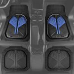 CAR PASS Heavy Duty Rubber Car Mats, Deep Dish Car Floor Mats All Weather, Car Mats Full Set 4-Piece Trim to Fit for Sedans SUVs Trucks Sports Waterproof Anti-Slip Automotive Mats, V12 Black and Blue