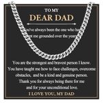 EYQV Gifts for Dad Fathers Day, Cuban Chain Necklace Special Gifts for Fathers Day from Daughter Son, Dad Birthday Christmas Presents