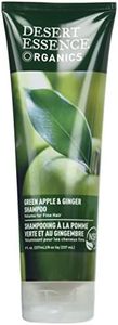 Desert Essence Green Apple & Ginger Shampoo - 8 Fl Ounce - Pack of 2 - Adds Volume, Strength & Shine - Moisturizer & Revitalizing - Coconut Oil - - Apple & Ginger Root Extract