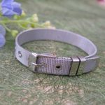 BSI - 8" Good Quality Stainless Steel Wrist Belt Bracelet/Bangle Fits Alphabet Charms, 10mm Wide. 58mm in-diamiter, for Men
