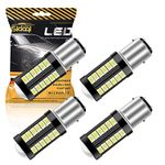 Sidaqi 4 Pack 1157 BAY15D P21/5W LED Bulbs White for Reversing Lights Backup Light Brake Lights Tail Position Lights Interior RV Camper Bulbs 33SMD 900LM/Bulb 3.6W