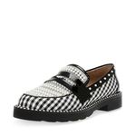 Betsey Johnson Women's Darian Loafer, Black/White Multi, 9.5