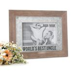 Pavilion Gift Company-World's Best Uncle-Wood and Metal 4x6 Picture Frame