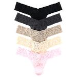 Hanky Panky Low Rise 5 Pack- One Size- Pistachio, Celeste Blue, Bliss Pink, Apricot Crush, Berry Sweet