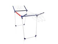 Leifheit Pegasus 200 Solid Standing Clothes Airer, Foldable Clothes Rack for Outdoor & Indoor, 20 m Clothes Horse with Hangers and Peg Bag