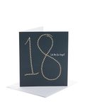 UK Greetings 18th Birthday Card for Him/Her/Friend - Gold Foil Stars Design, white, 159mm x 184mm