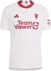 adidas Men's Soccer Manchester United 23/24 Third Jersey- Celebrating Half-a-Century of The Iconic Red Devil, AEROREADY, Cloud White, Medium