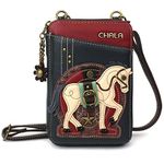 CHALA Wallet Crossbody Cell Phone Purse-Women Faux Leather Multicolor Handbag with Adjustable Strap, Horse Gen Ii - Navy, One Size