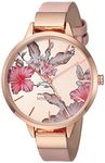 Nine West Women's Floral Dial Strap Watch, NW/2044RGPK