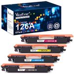 Valuetoner Remanufactured Toner Cartridge Replacement for HP 126A CE310A CE311A CE312A CE313A for Color Pro MFP M175 M275 CP1025nw Laser Printer(Black, Cyan, Magenta, Yellow, 4 Pack)